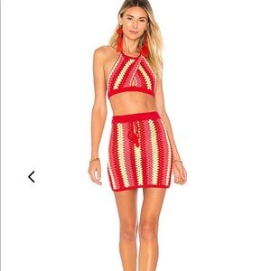 💥CLEARANCE!!💥  Lovers + Friends Sunray Striped Crochet Crop Top